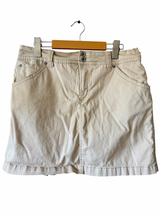 Jones & Co. Pants - Jones & Co Beige Denim Skort Y2K Mini Skirt Built In Shorts Casual Khaki Bottoms